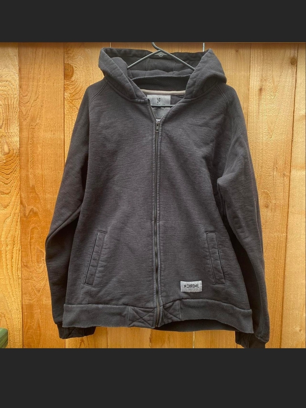 Chrome Industries Black Zip Up Hoodie XXL
